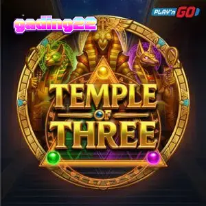 Tampilan visual slot Temple of Three dengan tema Mesir kuno